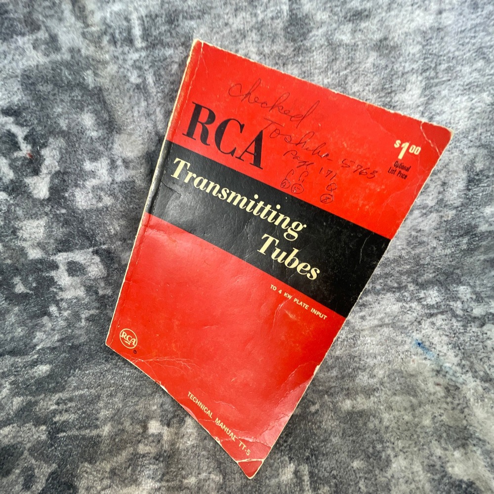 RCA Transmitting Tubes Technical Manual TT-5 1962 Radio Engineering Red Black